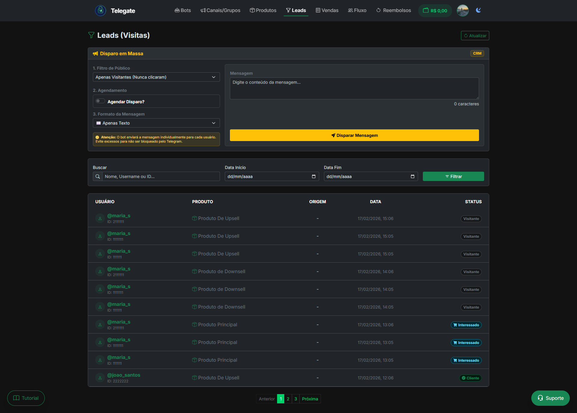 Telegate por dentro — screenshot 7